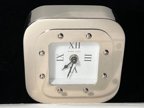 Mark Lane London Silver Table Clock - Small - Stunning Designer Clock