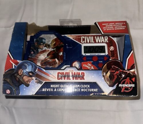 Marvel Civil War Captain America Night Glow Alarm Clock