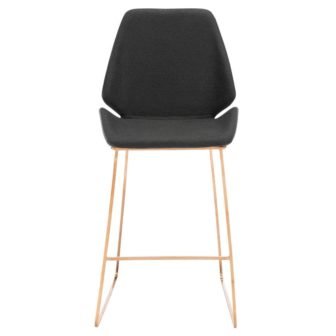 Masami 26 in. Black/Gold Metal Counter Stool