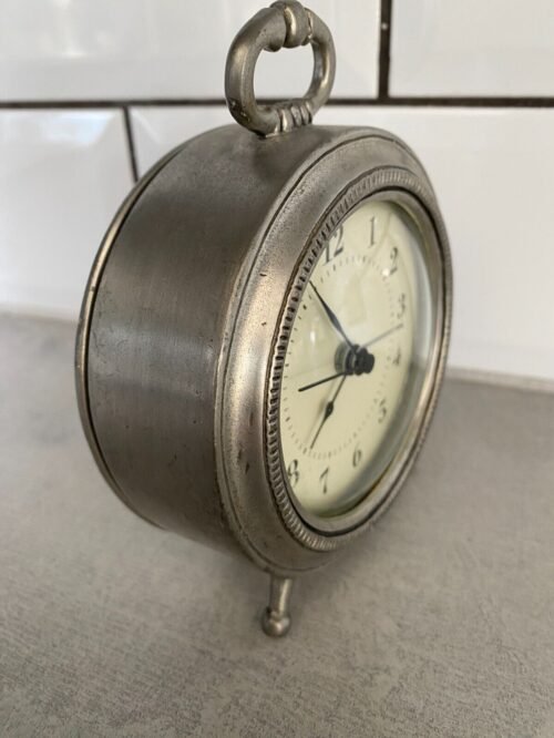 Match Pewter Toscana Alarm Clock Style 1137 Made in Italy