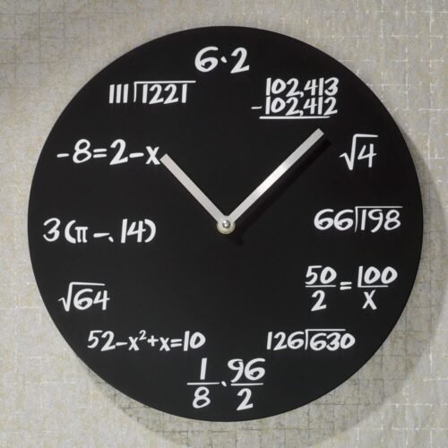 Mathematical Equation Math Quiz Black Board Home Wall Clock - GREAT GIFT IDEA