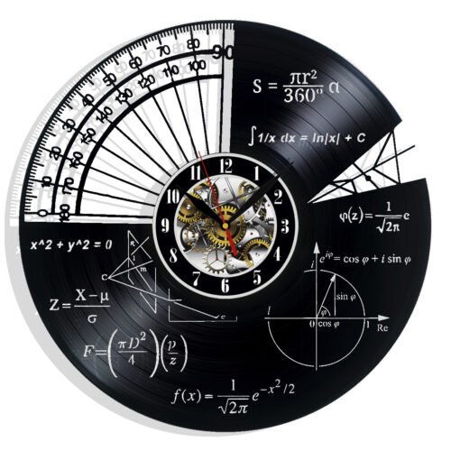 Mathematics Geometry Vinyl Wall Clock Gift Birthday Holiday Art Home Room Decor