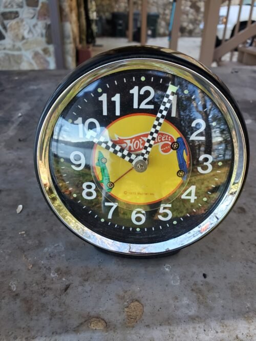 MATTEL HOT WHEELS CLOCK, Working, Excellent Condition