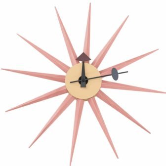 Maxi Pink Analog Wood Non Ticking Wall Clock