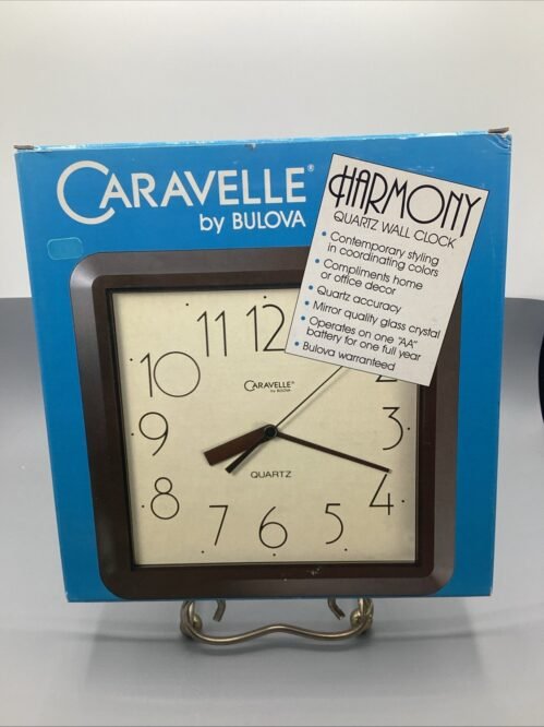 MCM - NOS Vintage Caravelle Wall Clock by Bulova - MINT condition - In the box!!