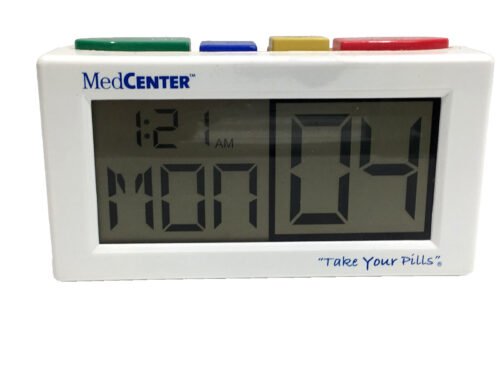 MedCenter "Take Your Pills" Talking Alarm Clock Medication Reminder Alerts Meds