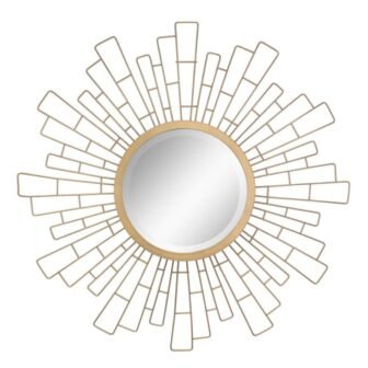 Medium Irregular Gold Contemporary Mirror (23.75 in. H x 23.75 in. W)