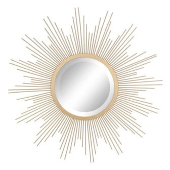 Medium Irregular Gold Contemporary Mirror (23 in. H x 23 in. W)