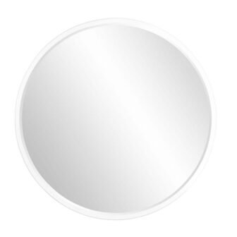 Medium Round Clear Beveled Glass Casual Mirror (36 in. H x 36...