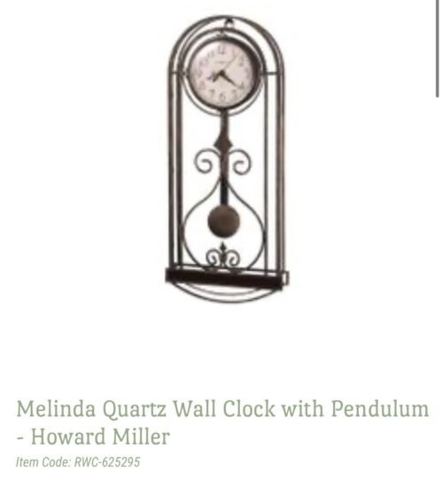 Melinda Quartz Wall Clock with Pendulum - Howard Miller