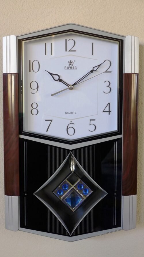 Melodies In Motion Pendulum Wall Clock-6123 White