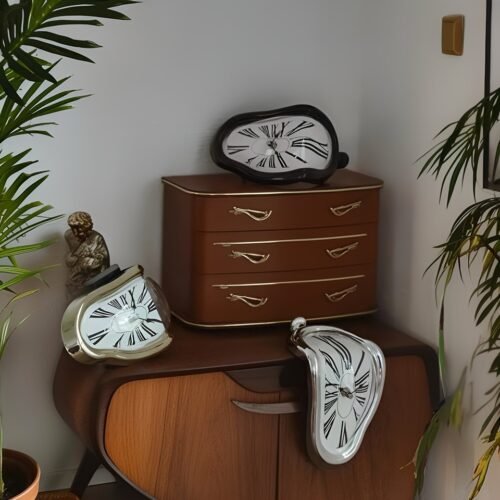 Melting Clock Dali Melted Clock Decor Art Inspired Twisted Wall ClockSurrealist