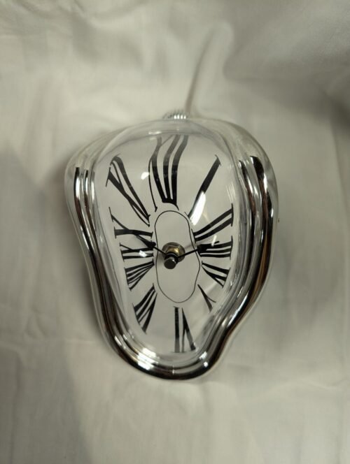 MELTING CLOCK Table Shelf Desk Ledge Surreal Dali Inspired Battery Quartz