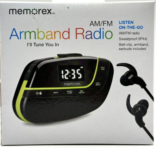 Memorex Digital AM FM Armband Radio MR700GN Battery Operated