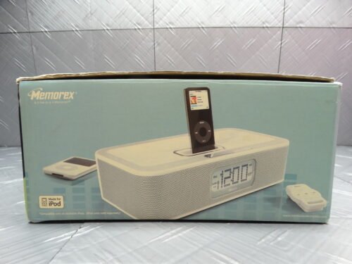 Memorex IPOD Dock Dual Alarm Clock FM AM Radio Mi4004