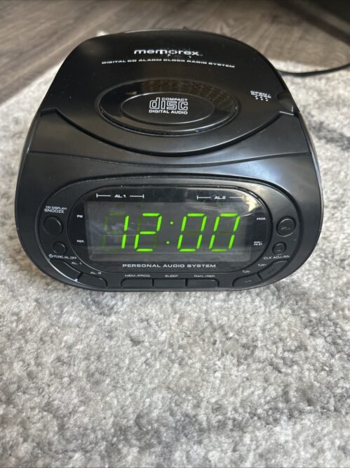 MEMOREX MC7264 CD AM/FM DIGITAL CLOCK RADIO/ALARM TESTED WORKS Dual Alarm AUX-IN