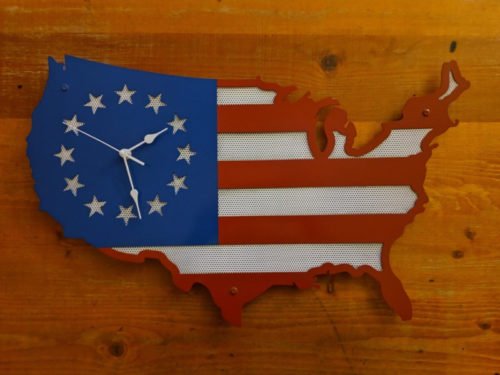 Metal Betsy Ross American Flag Clock
