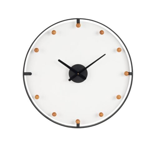 Metal Decorative Wall Clock Wall Clock for Home with Acrylic Face and Ball Ac...
