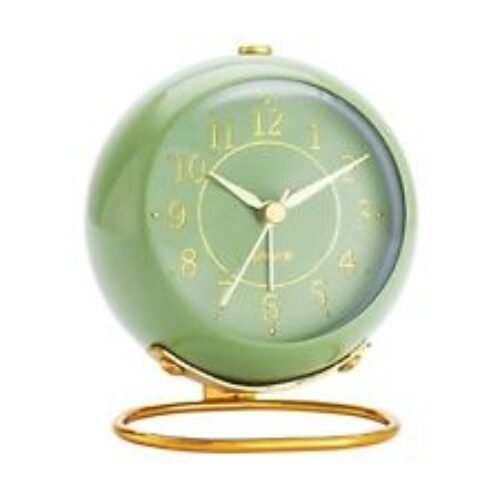 Metal Desk Alarm Clock, rjuwurv Retro Bedroom Table Vintage Assorted Colors