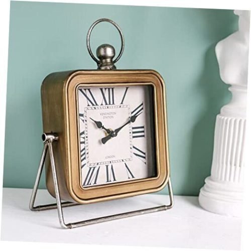 Metal Digital Clock,Desk Shelf Clocks,Clock for Bedroom,Battery Operated with