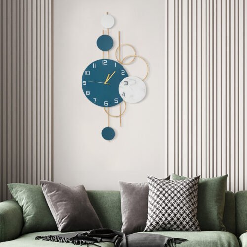 Metal Fancy Decorative Wall Clock Modern Nordic Style Luxury Wall Clock Indoor