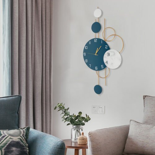 Metal Fancy Decorative Wall Clock Modern Nordic Style Luxury Wall Clock Indoor