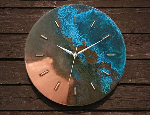 Metal Mid Century Modern Silent Wall Clock Art Deco Original Wall Art Decor