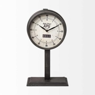 Metal Table Clock Decor