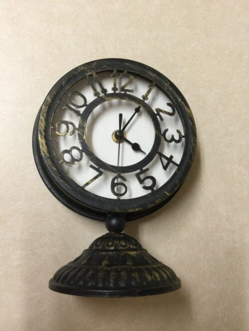 Metal Table Top Clock with Big Numbers