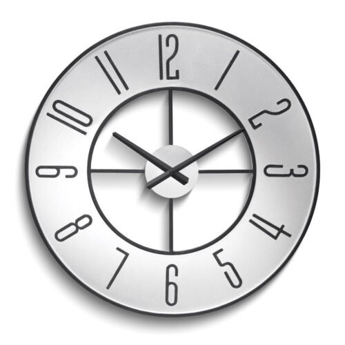 Metropolitan Silver-tone 19.75 inch Open Face Metal Wall Clock