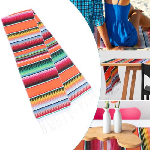 Mexican Serape Blankets Sofa Blanket Rainbow Mexican Blanket