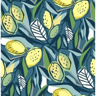 Meyer Blue Citrus Wallpaper Sample