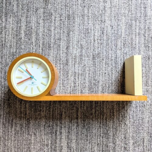 Michael Graves Design, 18" Maple Wood Mantle Bookend Clock, Tested Works