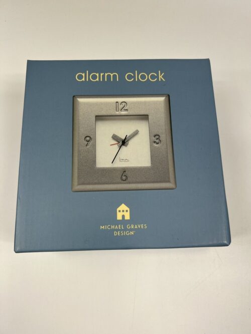 Michael Graves Design SilverQuartz Table Alarm Clock