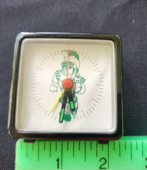 MICHIGAN STATE Univ MSU SPARTANS Battery Operated Desk/Nightstand ALARM CLOCK