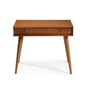 Mid-Century 1-Drawer Castanho Desk