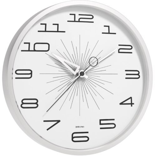Mid Century Modern Wall Clock (12 Inch) – Silent Non-Ticking Retro Wall Clock...
