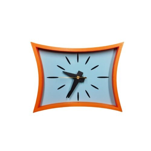 Mid Century Modern Wall or Desk Clock – 3D Printed Retro Atomic Style Clock