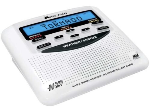 Midland WR-120EZ NOAA Emergency Weather Alert Certified Radio with Alarm Clock