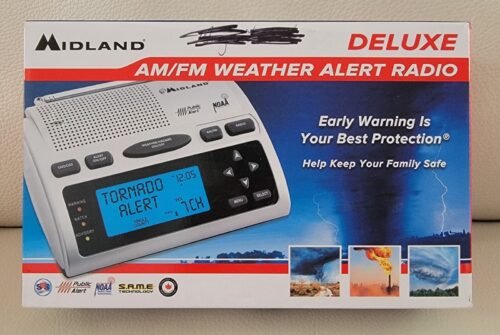 MIDLAND WR-300 DELUXE AM/FM Alert Weather Radio *Alarm Clock NOAA Public Hazards