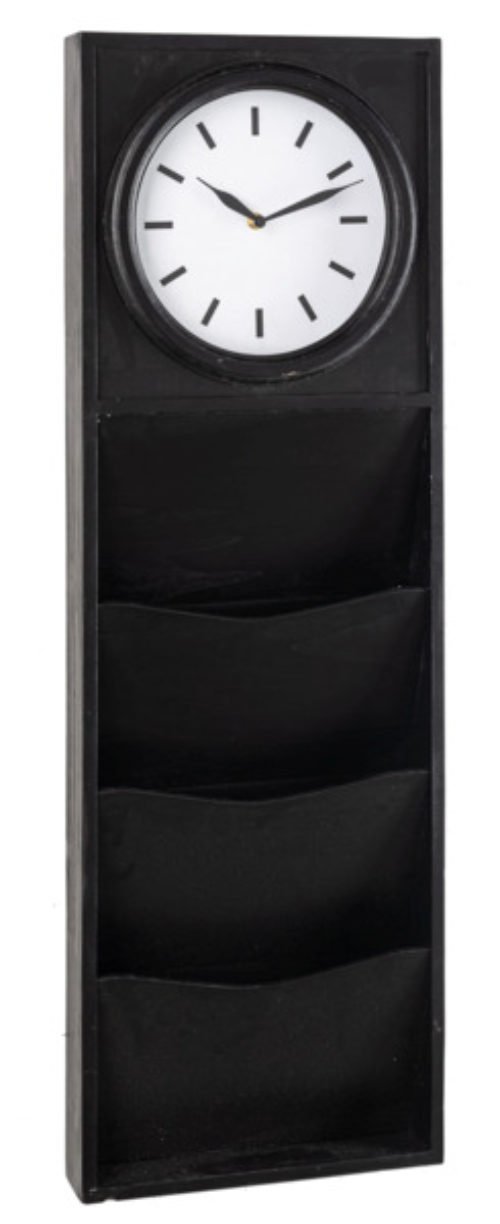 Midwest CBK 3-Pocket Wall Clock, Black (CB172767)