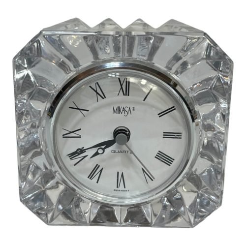 Mikasa Crystal Quartz Freestanding Desk Clock Germany