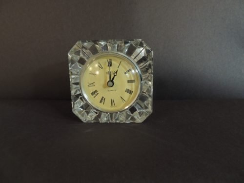 MIKASA Solid Crystal Table Clock QUARTZ Movement Germany