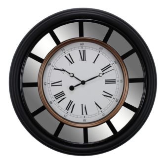 Milan Oversized 22 in. Wall Clock with Mirror Accent 2-1/2 in. D...