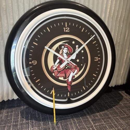 Miller High Life Girl Hanover Clock 2012 MillerCoors Clock Works Neon Doens’t