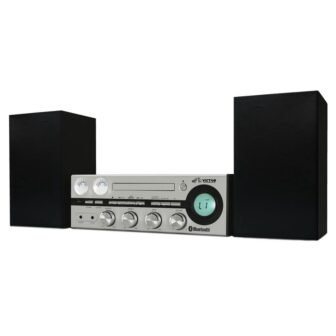 Milwaukee 50-Watt Desktop CD Stereo System with Bluetooth in Black