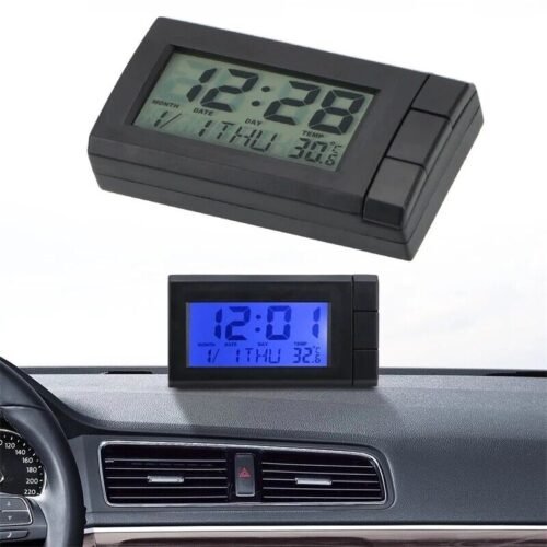 Mini Digital LCD Table Auto Car Dashboard Desk Date Time Calendar Small Clock US