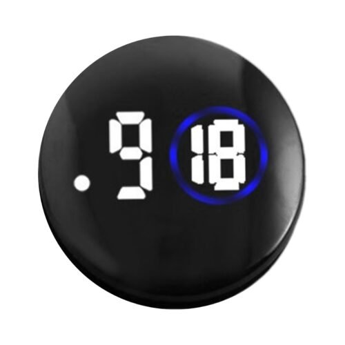 Mini Digital Quartz Analog Watch Luminous Stick-On Clock For Car Motorcycle