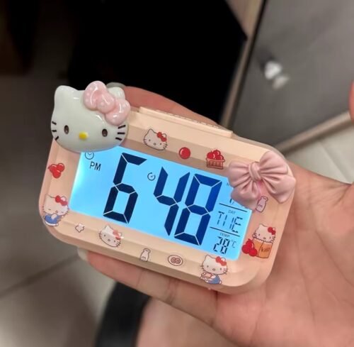 Mini Hello Kitty design It Yourself Alarm Clock Digital Display Sanrio NEW
