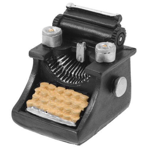 Mini House Furniture Accessory Resin Craft Mini Typewriter Model Retro